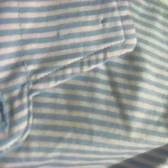 Renwick Polo Dress Striped M Pima Cotton Two Small Pin Holes On The Collar - Picture 2 of 3